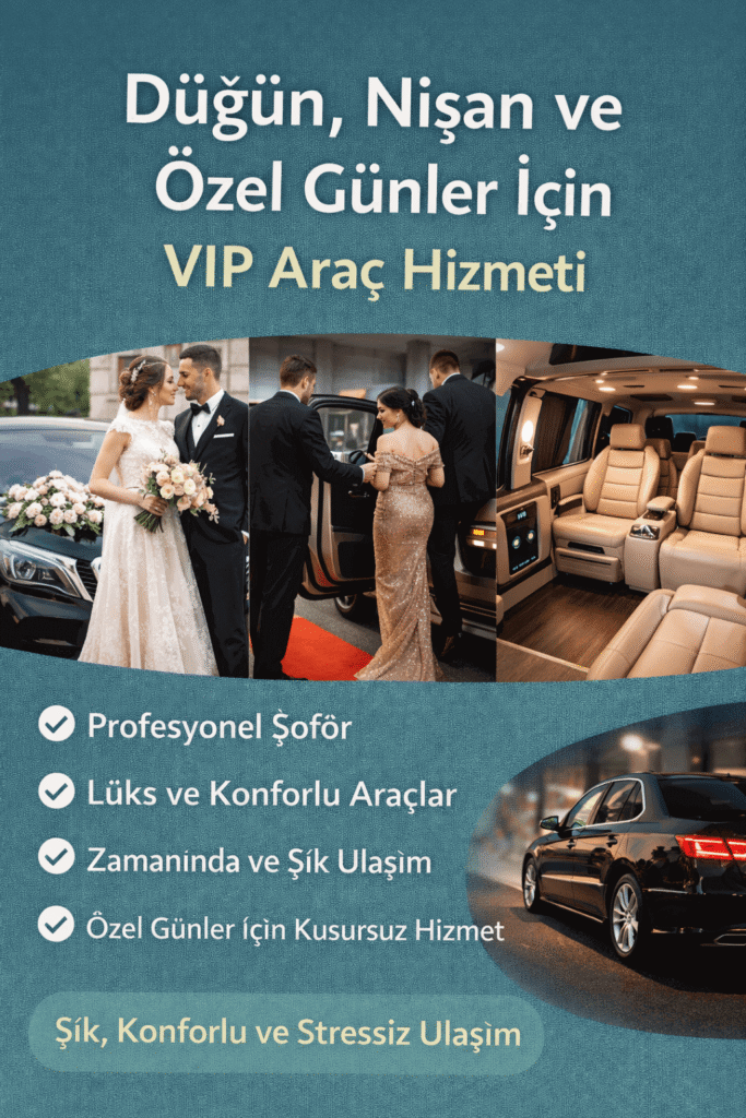 Düğün ve Özel Günler İçin VIP Araç Hizmeti Konforlu Ulaşım