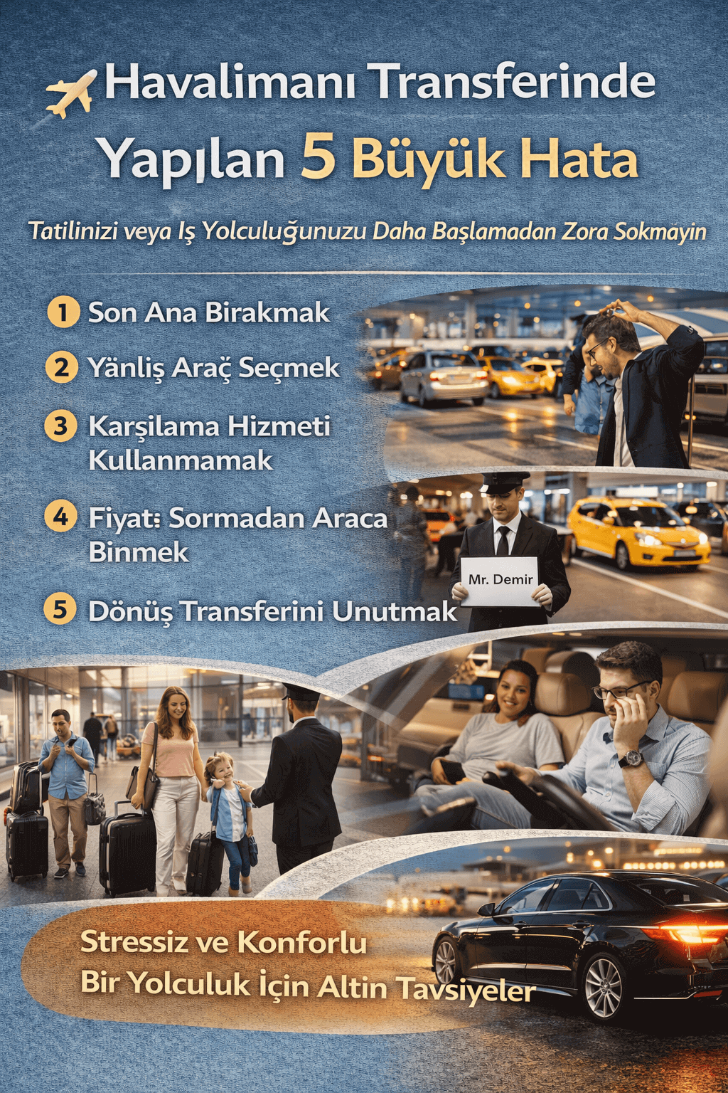 Havalimanı Transferinde Yapılan 5 Büyük Hata