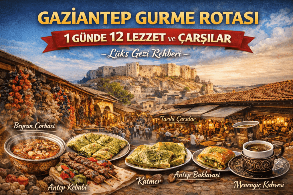 Gaziantep Gurme Rotası: 1 Günde 12 Lezzet + Tarihi Çarşılar